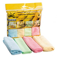 НАБОР БЫТ ТРЯПОК (МИКРОФИБРА) 4 ШТ