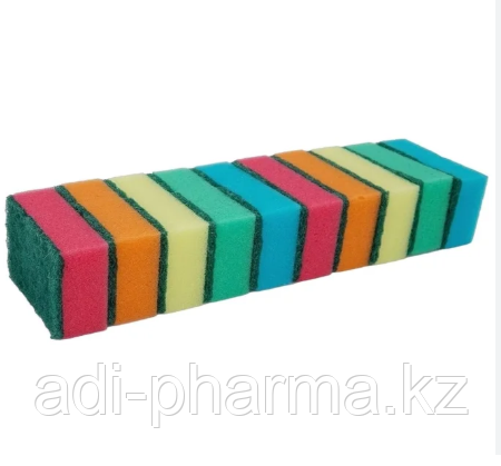 Губка для посуды в уп 10 шт, фото 1