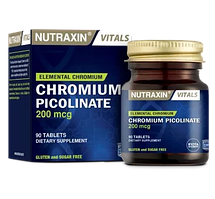 Пиколинат хрома Nutraxin (Нутраксин) Chromium Picolinate 200 мкг - 90 таблеток, 90 порций