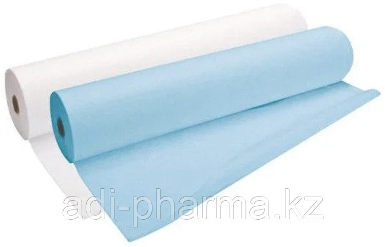 Простыни в рулоне нестерильные 80х200. 20 гр белый/синий, фото 1