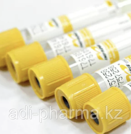 Пробирка вакуумная 5мл Beelab® с активатором свертывания и разделительным гелем (желтая крышка), фото 1