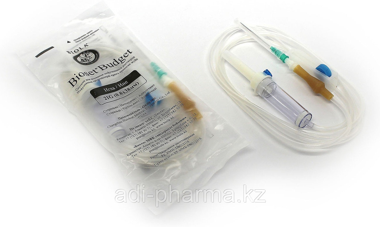 Система Bioset® Budget для вливания инфузионных растворов с иглой 21G, фото 1