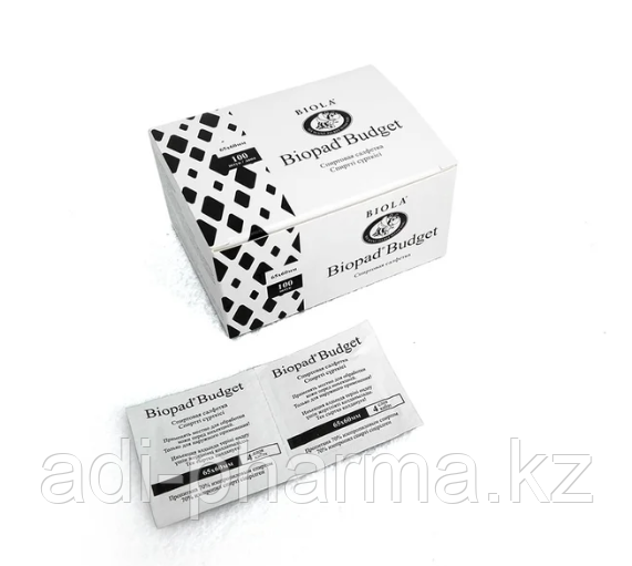Салфетка спиртовая 65*60 Biopad Budget, фото 1
