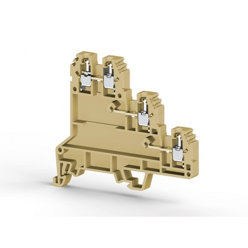 Клеммник 3-х ярусный для датчиков, 2,5мм.кв., (бежевый); PUK 3S, фото 1