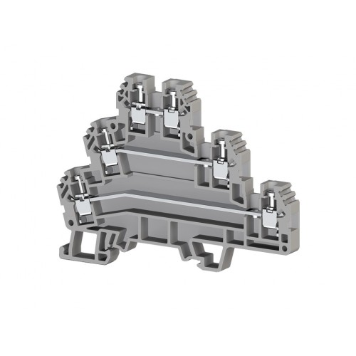 Клеммник 3-х ярусный  2,5мм.кв. (серый); PUK3, фото 1