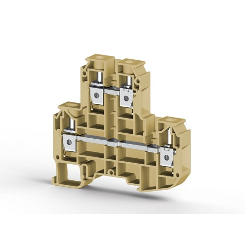 Клеммник 2-х ярусный  10мм.кв. (бежевый); PIK10N, фото 1