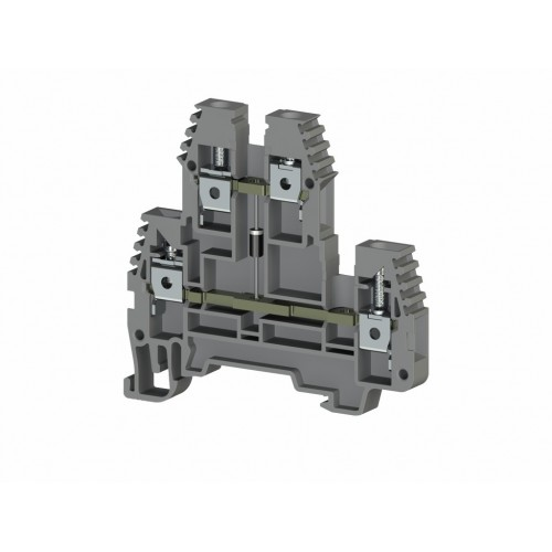 Клеммник 2-х ярусный  4мм.кв., с диодом, (синий); PIK4ND-B, фото 1