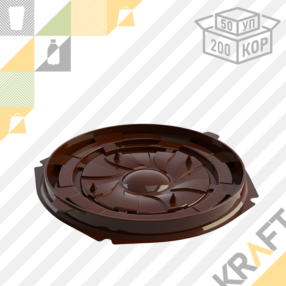 Упаковка для Торта CRYSTAL (Комлект/3160ml) Ø 200 × ↑ 108 мм (50/200) (5297), фото 1