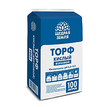 Торф Верховой кислый прессованный Щедрая Земля, 100л | Фаско® Москва