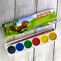 Акварельная яркая краска ПККМ6 6 цветов