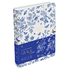 Ежедневник датированный 2026г., А5, 176л., мягкий переплет, экокожа, BG "Grace. Garden", на гребне