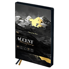 Ежедневник датированный 2026г., А6+, 176л., мягкий переплет, кожзам, BG "Accent. Mountains", отд. фо