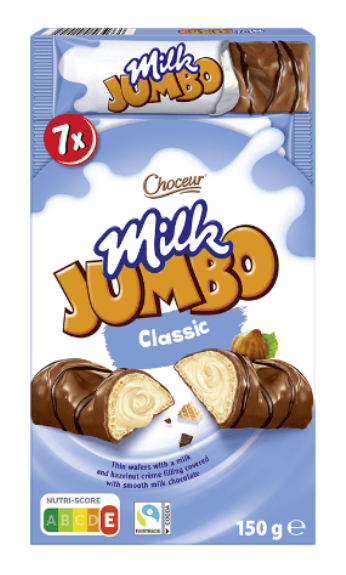 Шоколадные батончики Milk JUMBO Classic 150 гр / Choceur