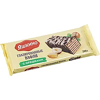 Вафли глазированные с орешками Яшкино 200г ЯВ218