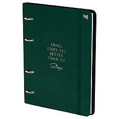 Тетрадь на кольцах А5, 120л., кожзам,  BG "Моно. Зеленый"