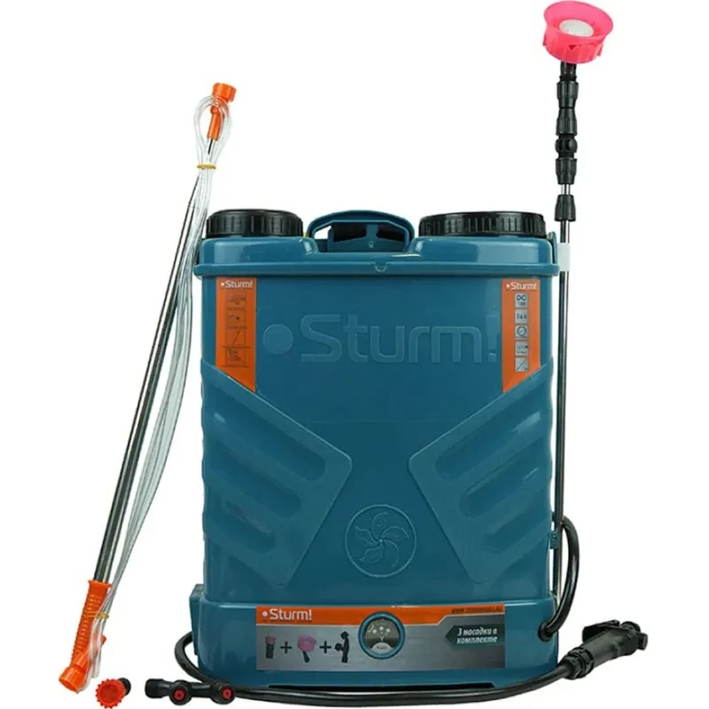Опрыскиватель садовый ранцевый аккум. Sturm GS8216N, 16 л, без АКБ и ЗУ, фото 1