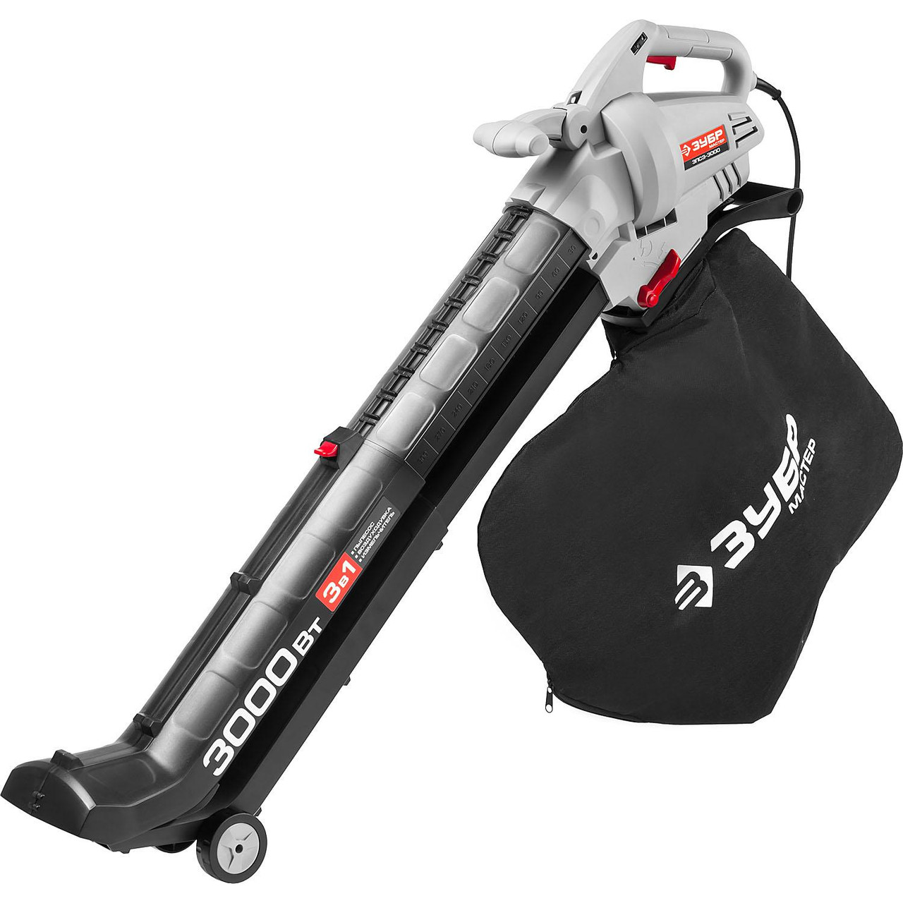 Воздуходув - пылесос садовый электрический ЗУБР 3000 Вт (ЗПСЭ-3000), фото 1