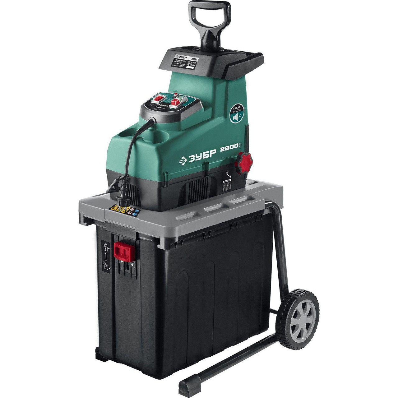 Измельчитель садовый электрический ЗУБР 2800 Вт (ЗИЭ-44-2800), фото 1