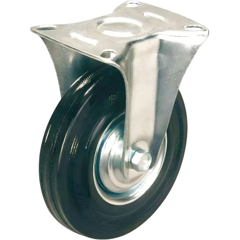 Колесо для тележки FC 200, непов, литая резина, без торм, 200мм, фото 1