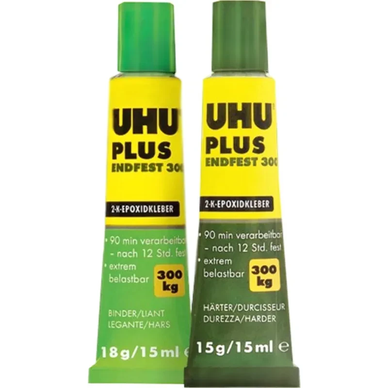 Клей UHU PLUS ENDFEST 300 универсальный эпоксидный,2х15мл (45640), фото 1