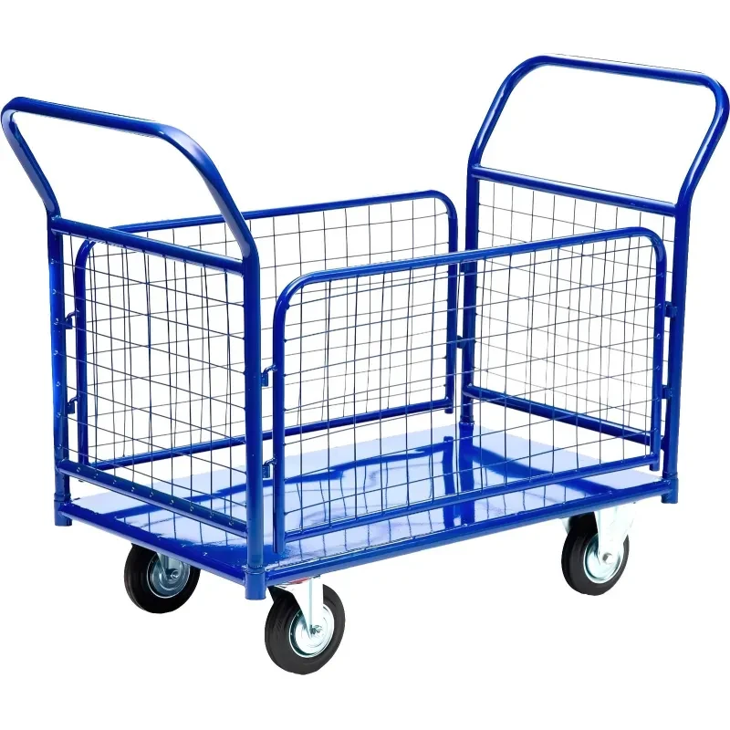 Тележка платформенная Стелла-техник КПО-300С-200-К (с бортами) (600х1000), фото 1