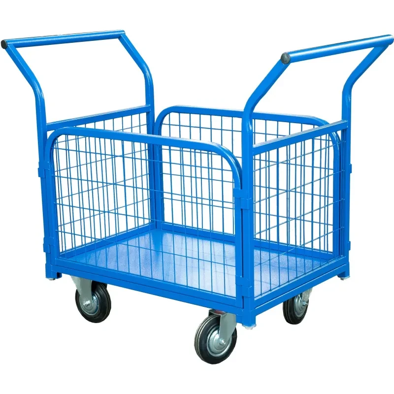 Тележка платформенная TOR ТП-2С (600х900) борт из сетки (160 мм), 1012414, фото 1