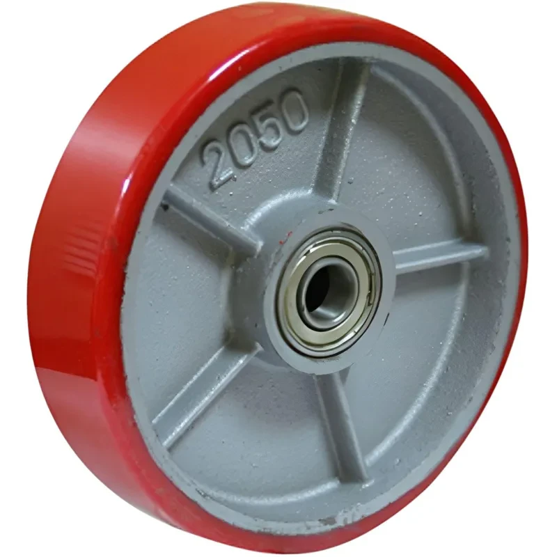 Колесо для тележки рулевое,   полиуретан, 180х50мм, без подшипника, фото 1