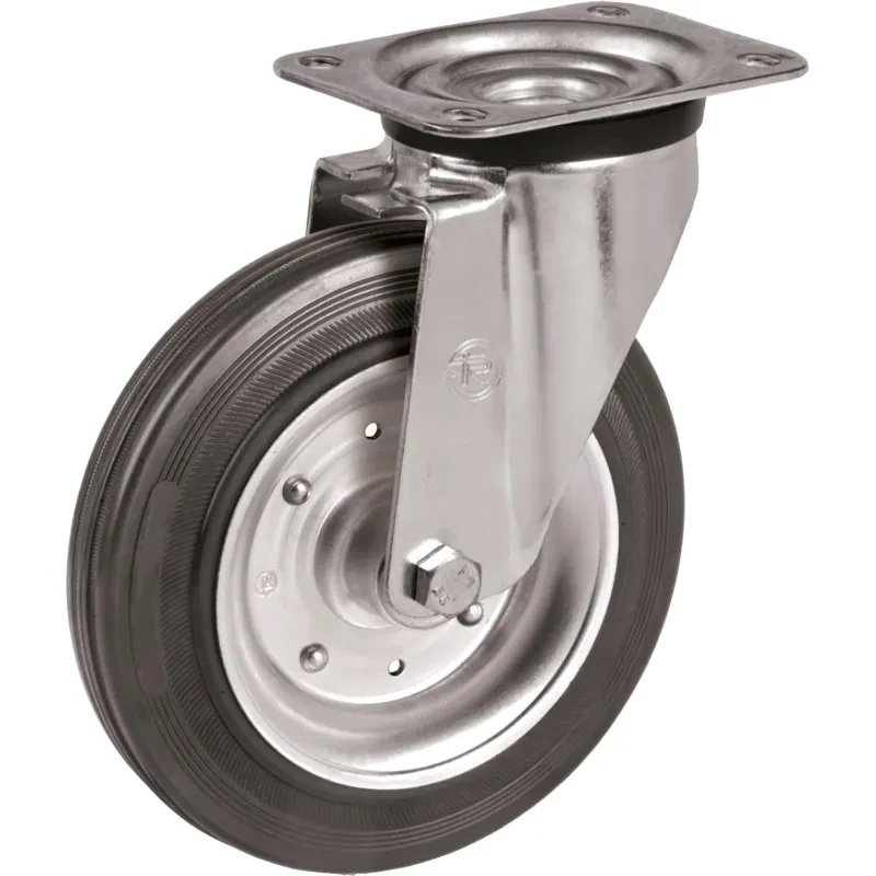 Колесо для тележки Tellure Rota 053344 поворотное,200мм,груз до 230кг, фото 1