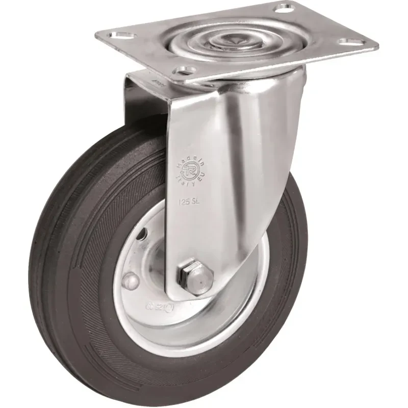 Колесо для тележки Tellure Rota 535103 поворотное,125мм,до 130кг, фото 1