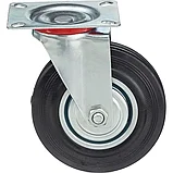 Колесо для тележки повор Стелла-техник 4001-125 д.125мм,г/п 100кг,резин,мет, фото 2