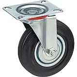 Колесо для тележки повор Стелла-техник 4001-125 д.125мм,г/п 100кг,резин,мет, фото 4