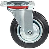 Колесо для тележки повор Стелла-техник 4001-160 д.160мм,г/п 145кг,резин,мет, фото 2