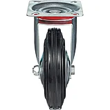 Колесо для тележки повор Стелла-техник 4001-160 д.160мм,г/п 145кг,резин,мет, фото 3