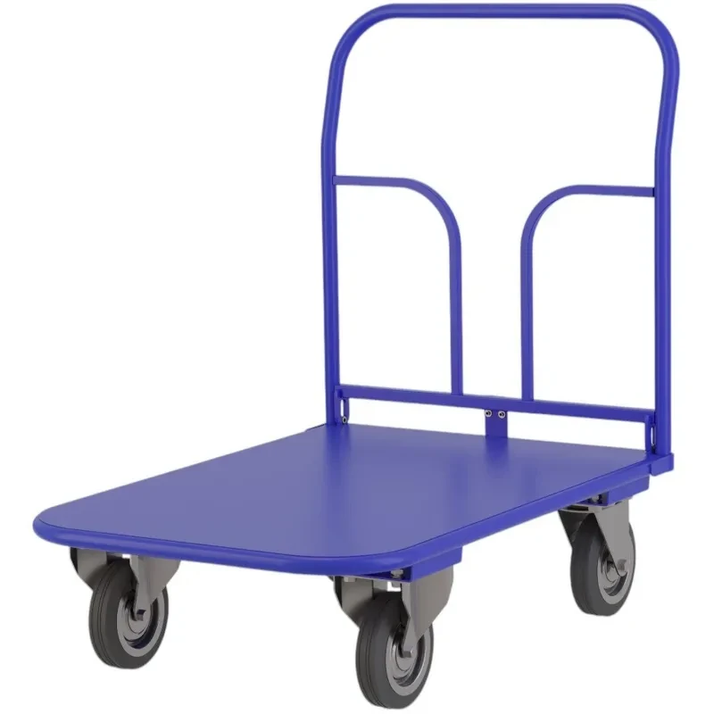 Тележка платформенная складная ручка, зацеп. ТПСР 2 М (600х900), d 125мм, фото 1