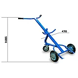 Тележка для металлических бочек TOR КБ-1 (250 литая + 160 поворотное), фото 4