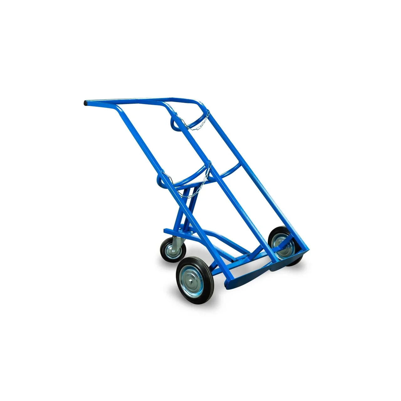 Тележка для 2х баллонов пропан,кислор.TOR ТГК-П(250 резина+160 поворотное), фото 1