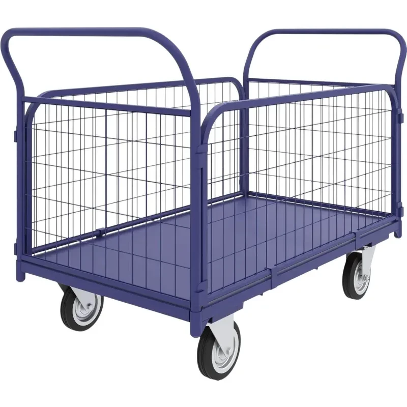 Тележка платформенная с сетчатыми бортами ТС 5 (700х1200)  колеса d 160, фото 1