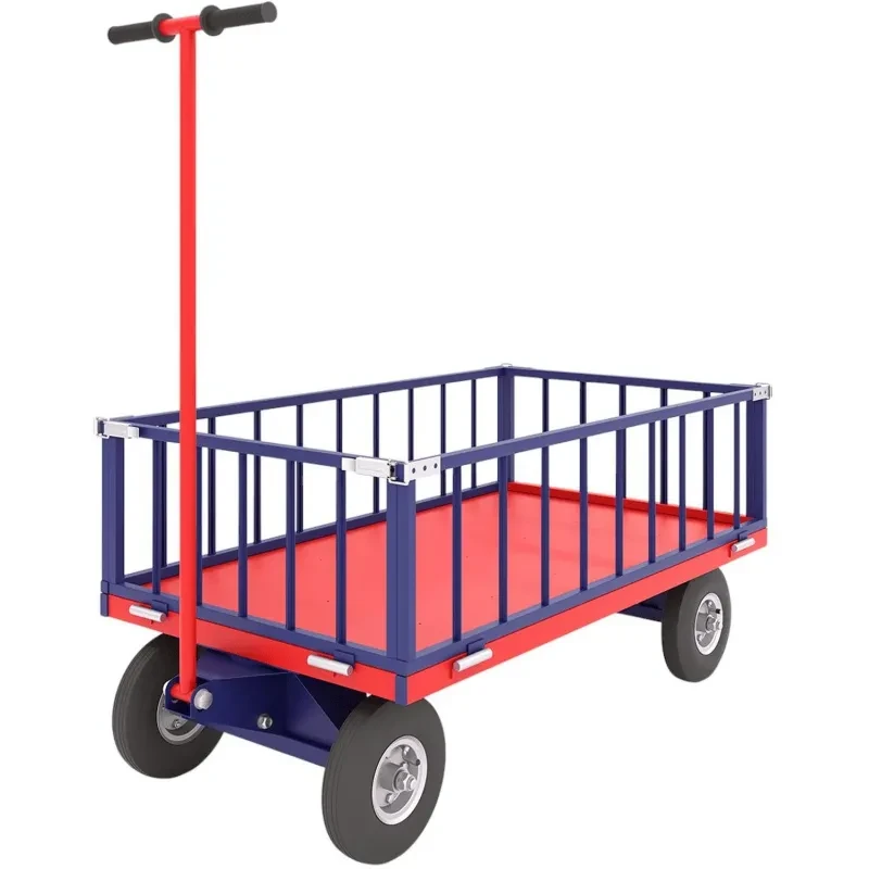 Тележка плат усил с поворот осью ТПОБ 5 Т колеса пневмо D250мм RUSKLAD, фото 1