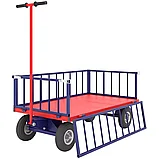 Тележка плат усил с поворот осью ТПОБ 5 Т колеса пневмо D250мм RUSKLAD, фото 2