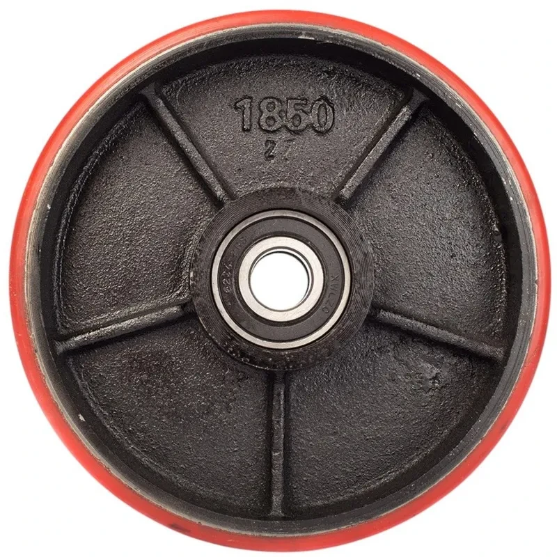 Колесо полиуретан 180х50мм с подшипником для тележек гидравлических 1001404, фото 1