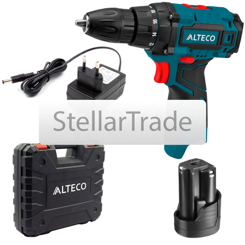 Дрель шуруповёрт ALTECO CD 1210.1Li X2 33503