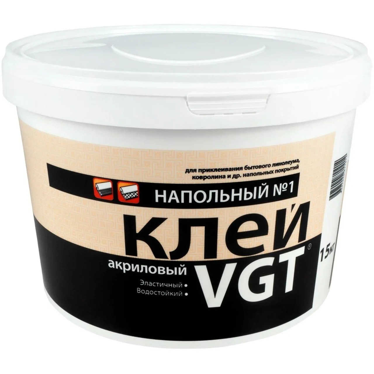 Клей для линолеума и ковровых покрытий VGT (ВГТ) №1 Эконом 15 кг (2822), фото 1