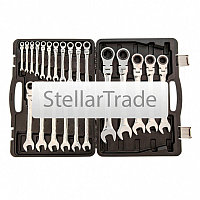 Набор гаечных комбинированных ключей с трещоткой Matrix 14800