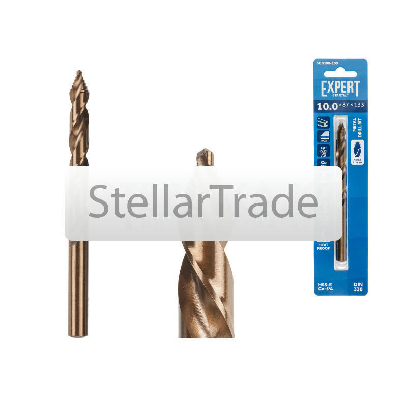 Сверло по металлу ц/х 10.0х87х133 мм HSS-Co EXPERT STARTUL SE8300-100