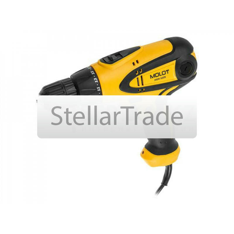 Дрель-шуруповерт MOLOT MDR 1025 в кор. 350 Вт, 25 Нм, 2 скор. 0323330