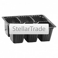 Кассета для рассады 180 х 135 х 60 мм, 6 ячеек, полистирол, 5 шт. Россия 64346