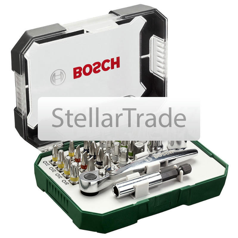Набор бит 26 с ключом-трещоткой Bosch 2607017322