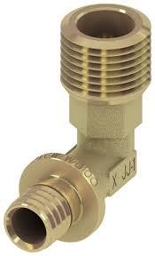 Уголок соединительный с ниппелем 20 х 1/2'', латунь, фото 1