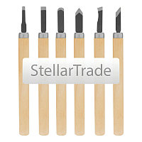 Набор резцов по дереву, 6 шт. SPARTA 246065
