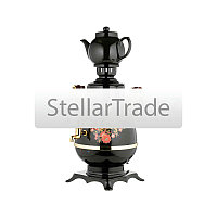 Самовар Centek CT-0092 B (черн/рисунок/золото)